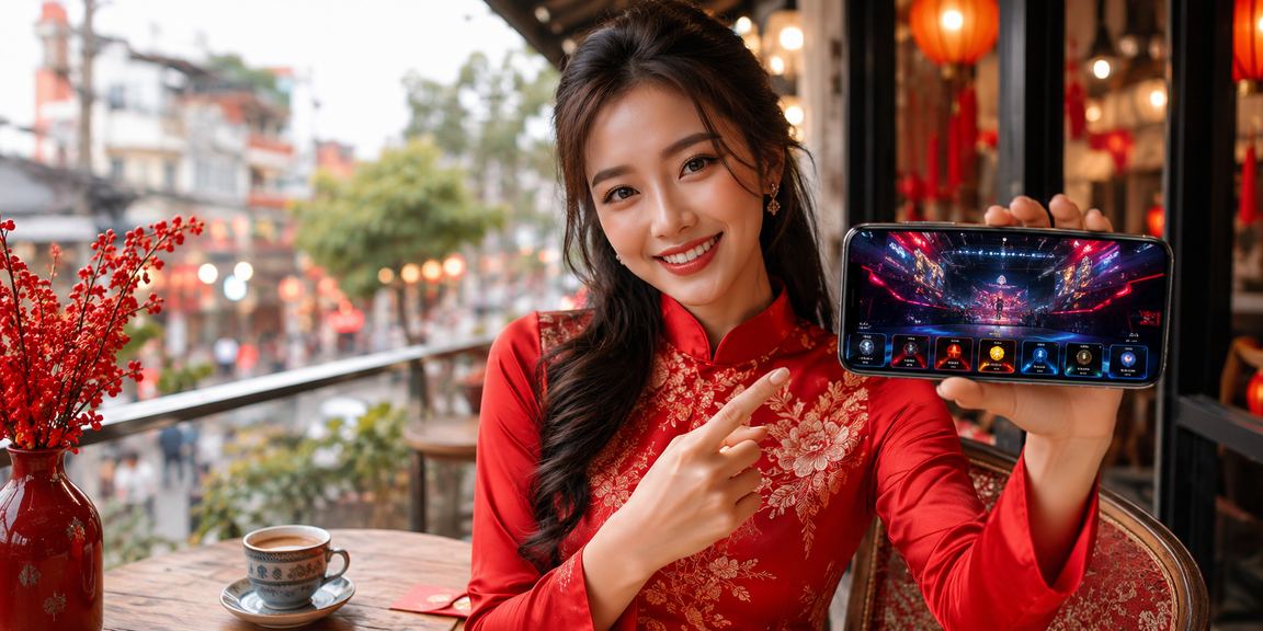 Người hâm mộ esports Hà Nội theo dõi kèo trận đấu MLBB trong trang phục áo dài